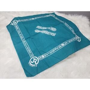 Vintage 1995‎ Jolly Rancher Candy Teal Bandana Handkerchief retro 90s gift hair